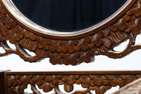 桜の彫刻模様で華やかな軽井沢彫鏡台 BB3145