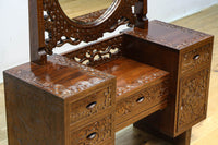 桜の彫刻模様で華やかな軽井沢彫鏡台 BB3145