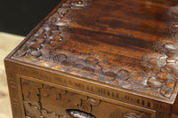 桜の彫刻模様で華やかな軽井沢彫鏡台 BB3145