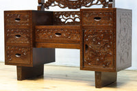 桜の彫刻模様で華やかな軽井沢彫鏡台 BB3145