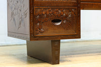 桜の彫刻模様で華やかな軽井沢彫鏡台 BB3145