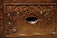 桜の彫刻模様で華やかな軽井沢彫鏡台 BB3145