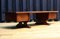 優美なけやき一枚板と印象的な脚作りで気品ある文机 BB3146