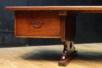 優美なけやき一枚板と印象的な脚作りで気品ある文机 BB3146