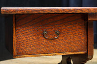 優美なけやき一枚板と印象的な脚作りで気品ある文机 BB3146