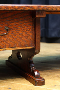 優美なけやき一枚板と印象的な脚作りで気品ある文机 BB3146