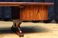 優美なけやき一枚板と印象的な脚作りで気品ある文机 BB3146