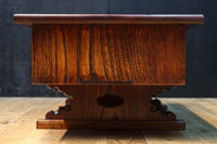 優美なけやき一枚板と印象的な脚作りで気品ある文机 BB3146