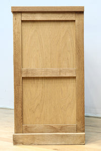 花模様のプレスガラスが可愛らしい木地色のガラスケース BB3149