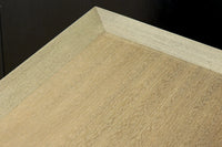 花模様のプレスガラスが可愛らしい木地色のガラスケース BB3149