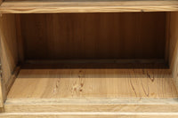 花模様のプレスガラスが可愛らしい木地色のガラスケース BB3149