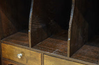 木枠デザインや蛇腹戸造りがお洒落なレトロ本棚 BB3150