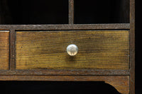 木枠デザインや蛇腹戸造りがお洒落なレトロ本棚 BB3150