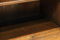 木枠デザインや蛇腹戸造りがお洒落なレトロ本棚 BB3150