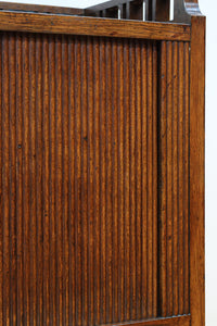 木枠デザインや蛇腹戸造りがお洒落なレトロ本棚 BB3150