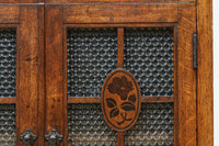 木枠デザインや蛇腹戸造りがお洒落なレトロ本棚 BB3150