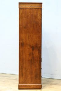 木枠デザインや蛇腹戸造りがお洒落なレトロ本棚 BB3150