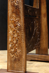 桜模様で飾られた美しい軽井沢彫りの姿見 BB3160