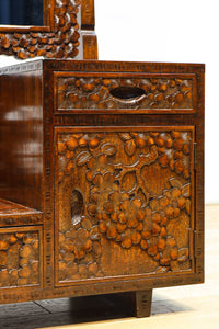 軽井沢彫りの上品な桜模様が浮かぶ鏡台 BB3164