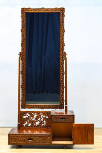 軽井沢彫りの上品な桜模様が浮かぶ鏡台 BB3164