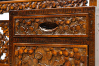 軽井沢彫りの上品な桜模様が浮かぶ鏡台 BB3164