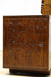 軽井沢彫りの上品な桜模様が浮かぶ鏡台 BB3164