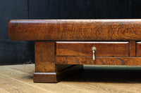 味わいが滲む欅一枚板の貫禄漂う両面使い文机 BB3167