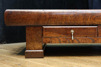 味わいが滲む欅一枚板の貫禄漂う両面使い文机 BB3167