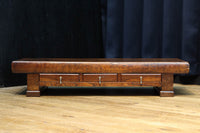 味わいが滲む欅一枚板の貫禄漂う両面使い文机 BB3167