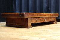 味わいが滲む欅一枚板の貫禄漂う両面使い文机 BB3167