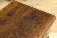 味わいが滲む欅一枚板の貫禄漂う両面使い文机 BB3167