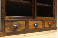 幅1076ミリ ゆらゆらガラスの温かみあるレトロガラスケース BB3178