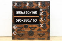 迫力ある杢目と金具の調和が貫禄を与える米沢帳場箪笥 BB3200