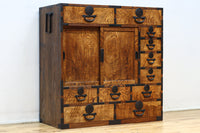 美しい杢目が流れる上質な帳場箪笥 BB3201