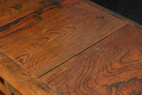 見事な杢目の素晴らしい面持ちの全面総欅越後帳場箪笥 BB3218