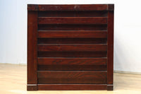 見事な杢目の素晴らしい面持ちの全面総欅越後帳場箪笥 BB3218