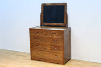 桜の木が引き出し前面に美しく描かれた軽井沢彫りの鏡台 BB3236