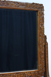 桜の木が引き出し前面に美しく描かれた軽井沢彫りの鏡台 BB3236