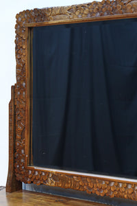 桜の木が引き出し前面に美しく描かれた軽井沢彫りの鏡台 BB3236