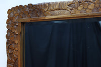 桜の木が引き出し前面に美しく描かれた軽井沢彫りの鏡台 BB3236