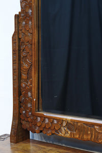 桜の木が引き出し前面に美しく描かれた軽井沢彫りの鏡台 BB3236