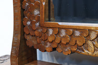 桜の木が引き出し前面に美しく描かれた軽井沢彫りの鏡台 BB3236