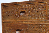 桜の木が引き出し前面に美しく描かれた軽井沢彫りの鏡台 BB3236