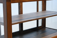 昭和レトロ!! タイルの細工がお洒落なオークガラスケース BB3237