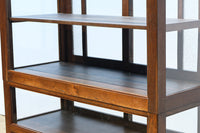 昭和レトロ!! タイルの細工がお洒落なオークガラスケース BB3237