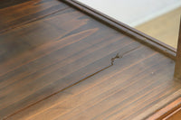 昭和レトロ!! タイルの細工がお洒落なオークガラスケース BB3237