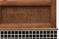 昭和レトロ!! タイルの細工がお洒落なオークガラスケース BB3237