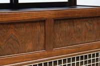 昭和レトロ!! タイルの細工がお洒落なオークガラスケース BB3237