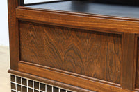 昭和レトロ!! タイルの細工がお洒落なオークガラスケース BB3237