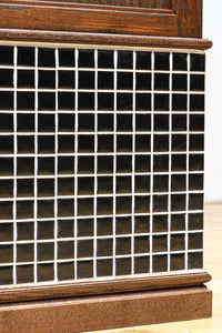 昭和レトロ!! タイルの細工がお洒落なオークガラスケース BB3237